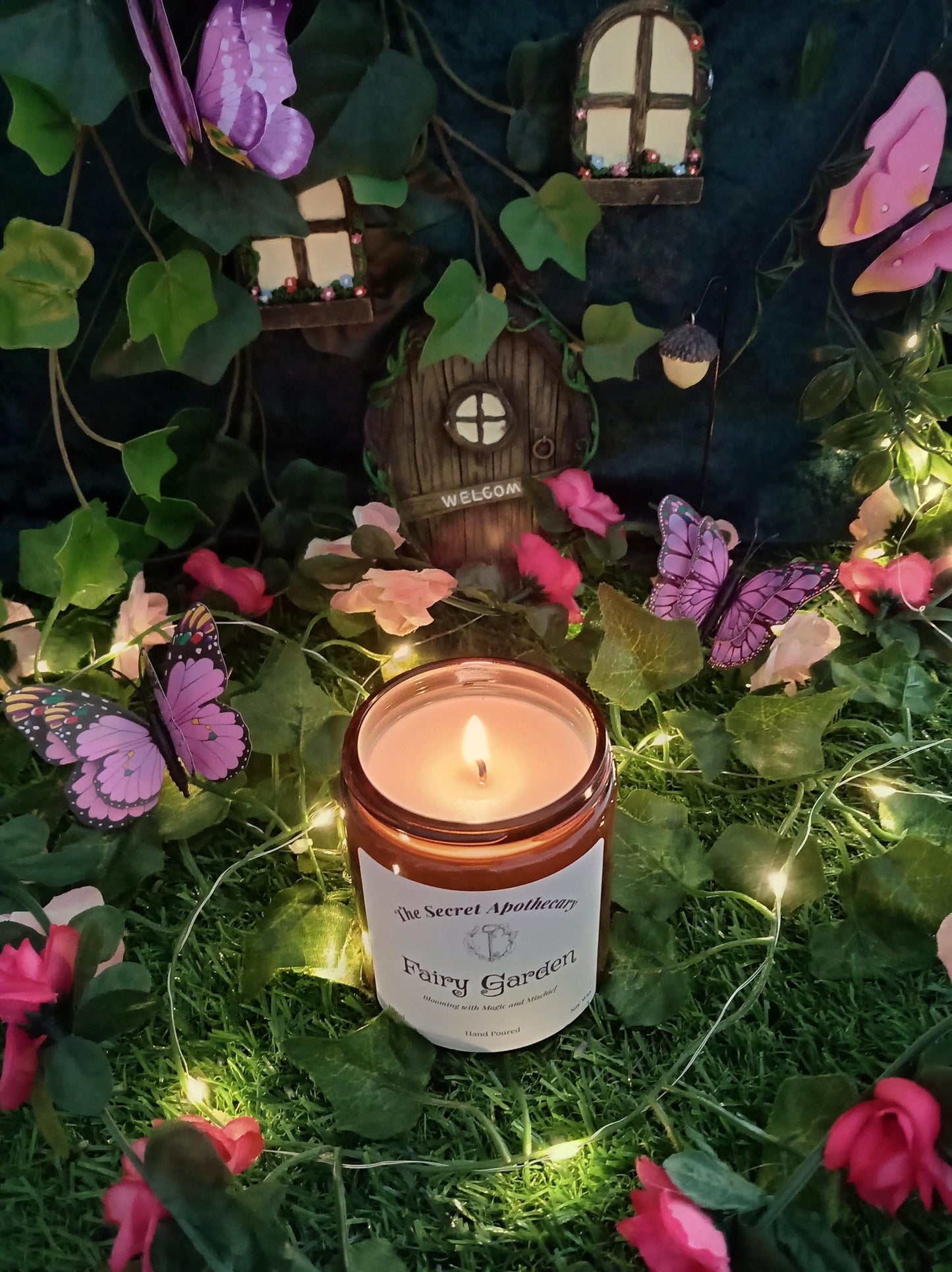Fairy Garden Scented Candle Soy Wax and Essential Oils