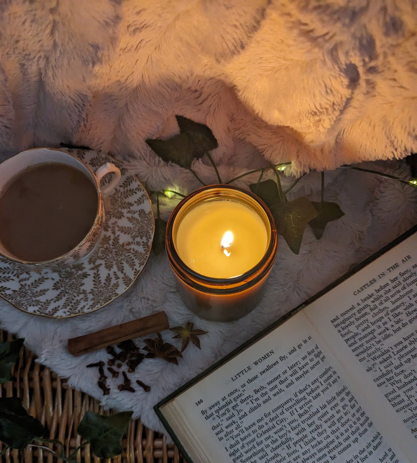 Chai Spice Scented Candle: Natural Soy Wax, Essential Oils