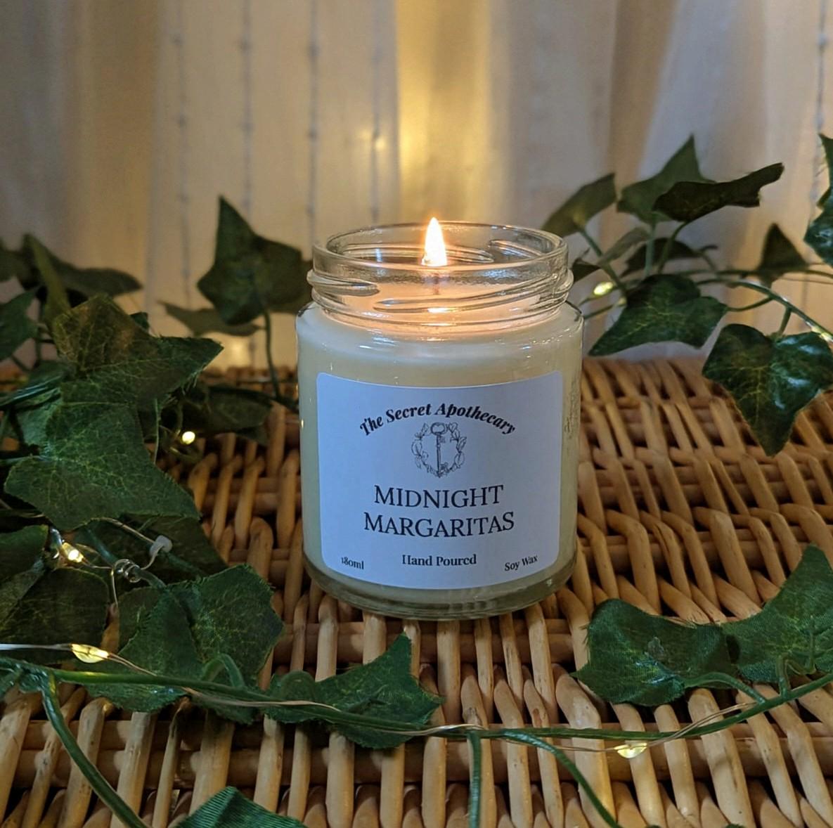Midnight Margaritas Scented Candle: Lime, Grapefruit, Orange & Lavender - Soy Wax
