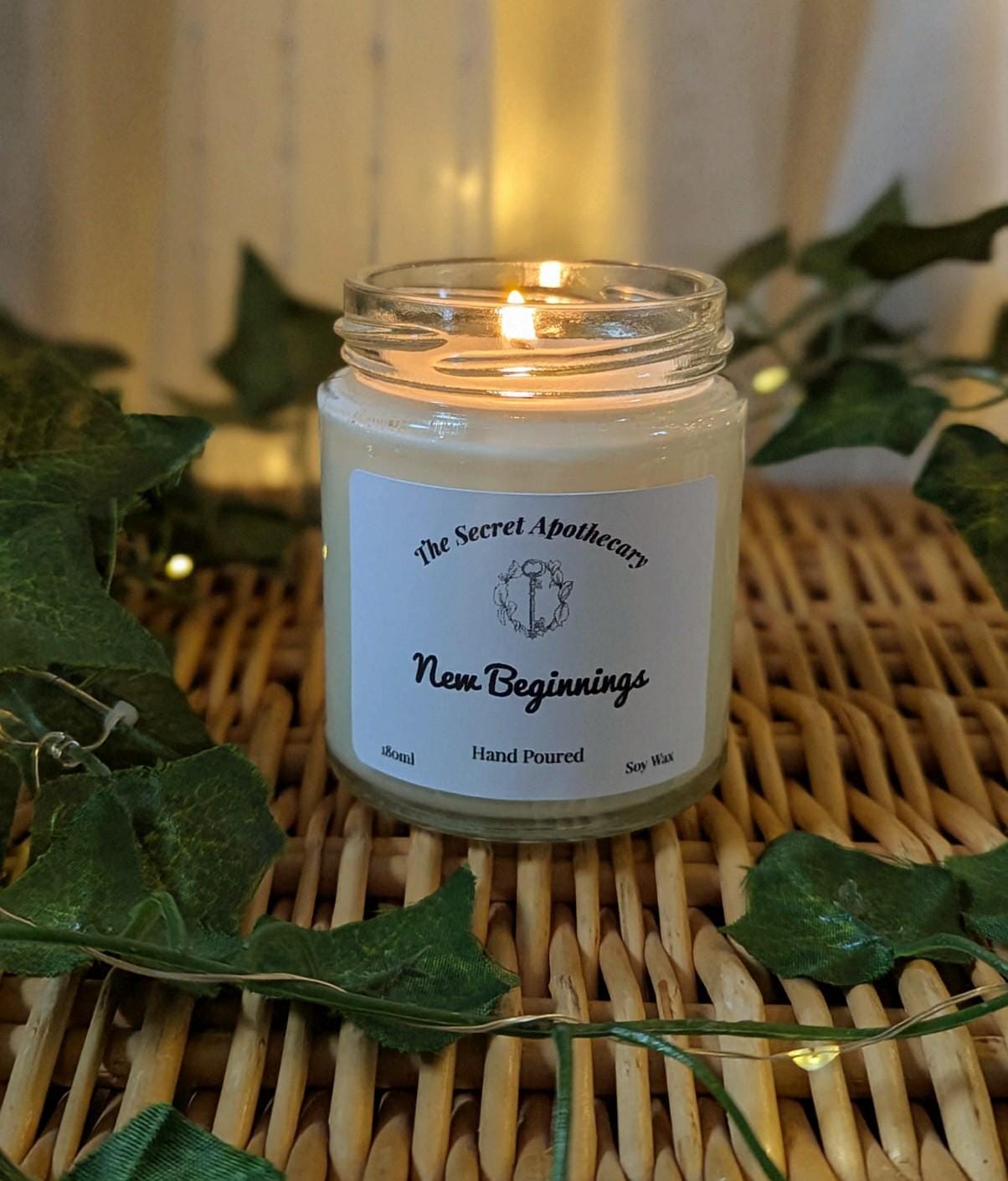 New Beginnings Scented Candle: Bergamot, Eucalyptus & Soy Wax