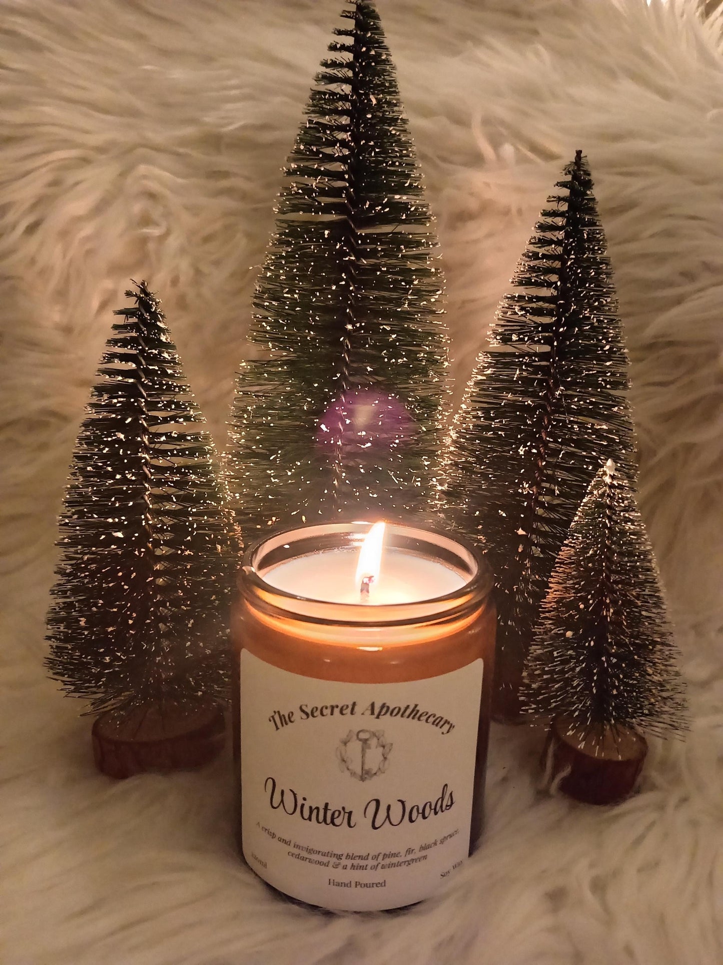 Winter Woods Scented Candle Soy Wax and Essential Oils