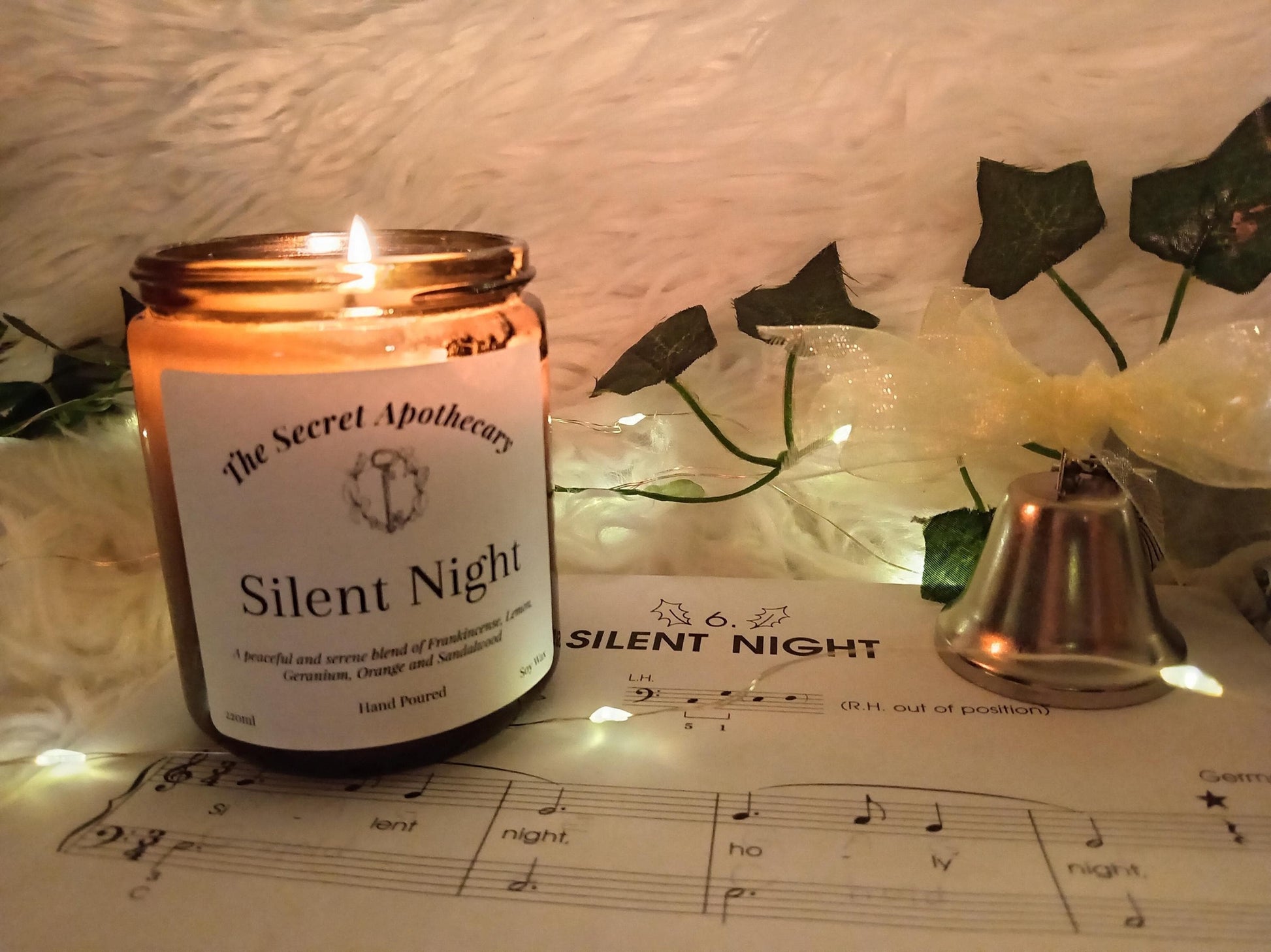 Silent Night Scented Candle Soy Wax and Essential Oils