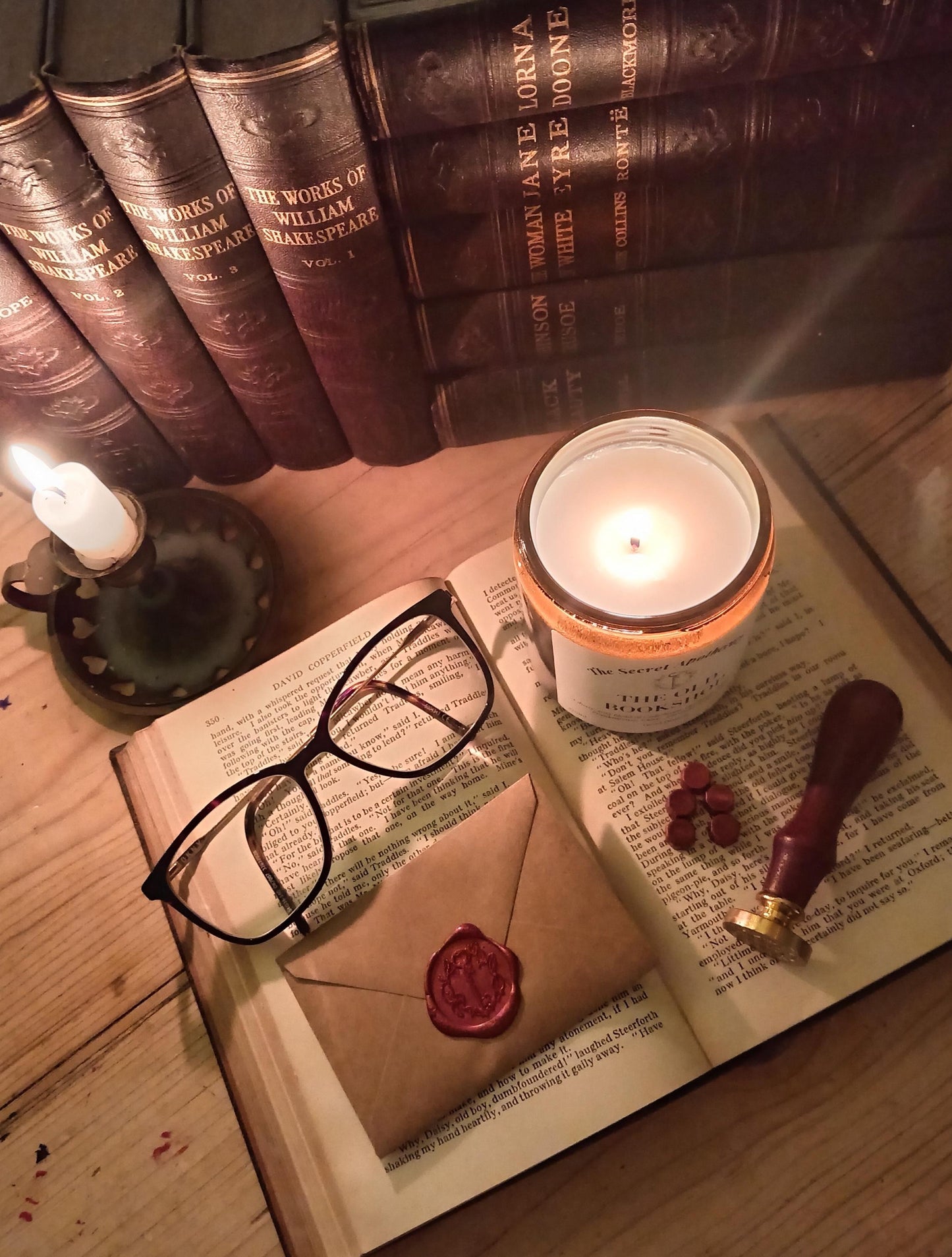 The Old Bookshop Scented Candle Soy Wax and Essential Oils