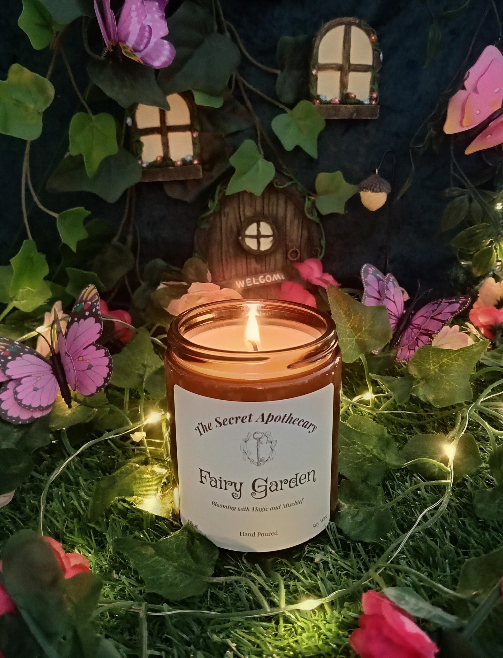 Fairy Garden Scented Candle Soy Wax and Essential Oils