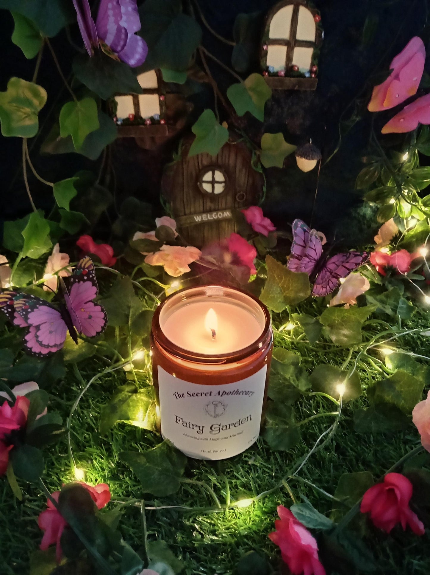 Fairy Garden Scented Candle Soy Wax and Essential Oils